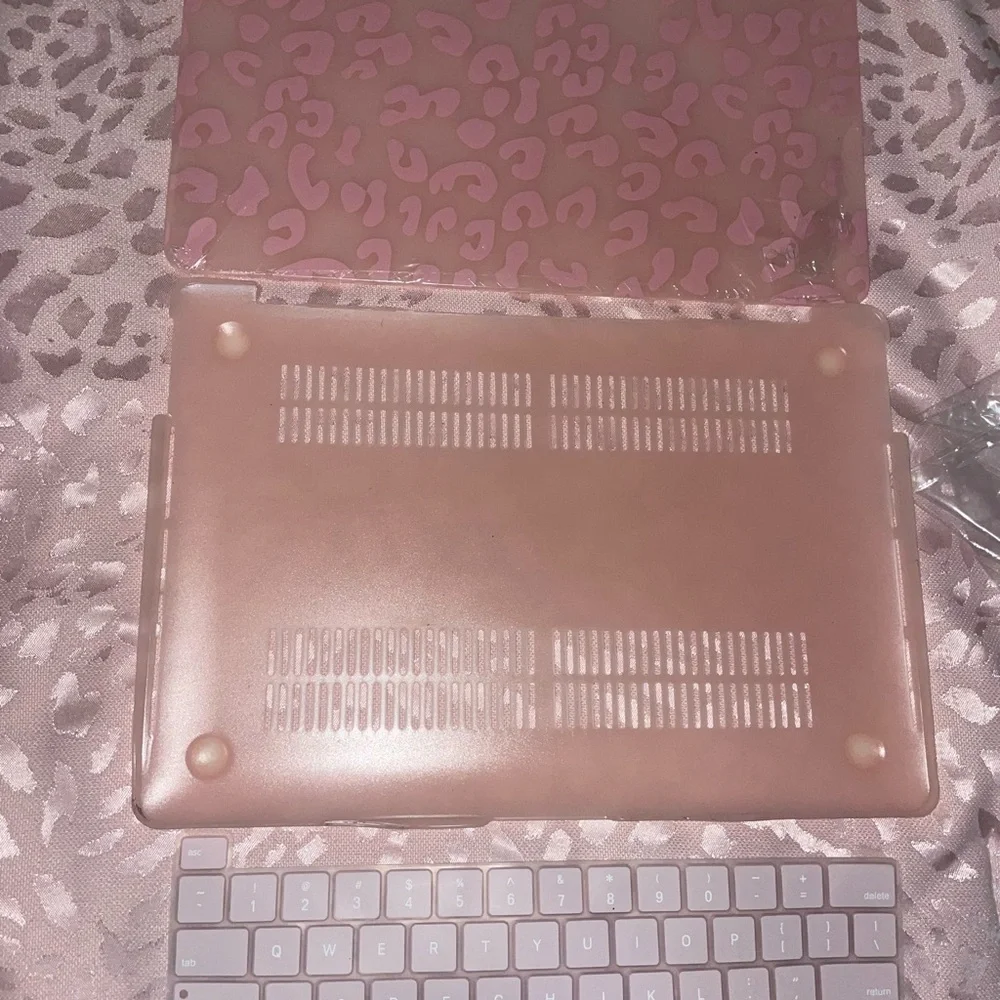 Pink Leopard Print Laptop Case